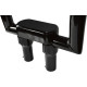 Kit de elevadores de manillar y abrazadera superior — diámetro de abrazadera 38 mm, elevación 10 cm, rosca 1/2-13, negro