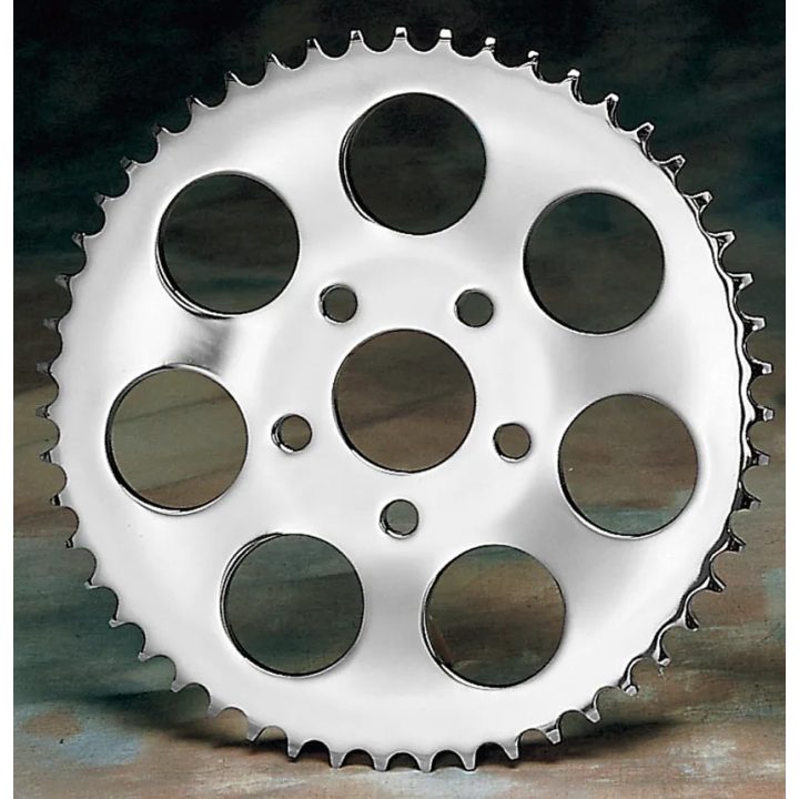 Piñón trasero — cadena 530, 49 dientes, desplazamiento 5.8 mm, cromado