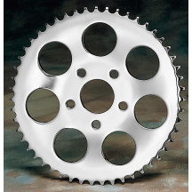 Piñón de rueda trasera — 49 dientes, cadena 530, 5.8 mm offset, Cromado