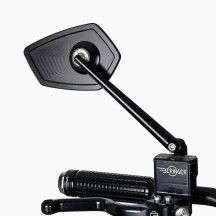 mo.view Race 150 mm Mirror — 150 mm stem, M10 thread, Black