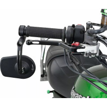 Aluminum Bar End Mirror — 7/8" (22.2mm), 1" (25.4mm), Black