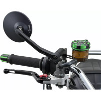 E-Marked Mirror — Handlebar End, Round, Black