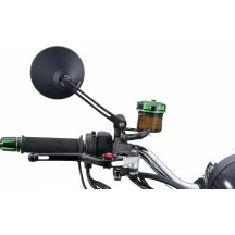 Espejo E-homologado — Extremo del manillar, Redondo, Negro