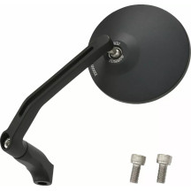 Espejo E-homologado — Extremo del manillar, Redondo, Negro