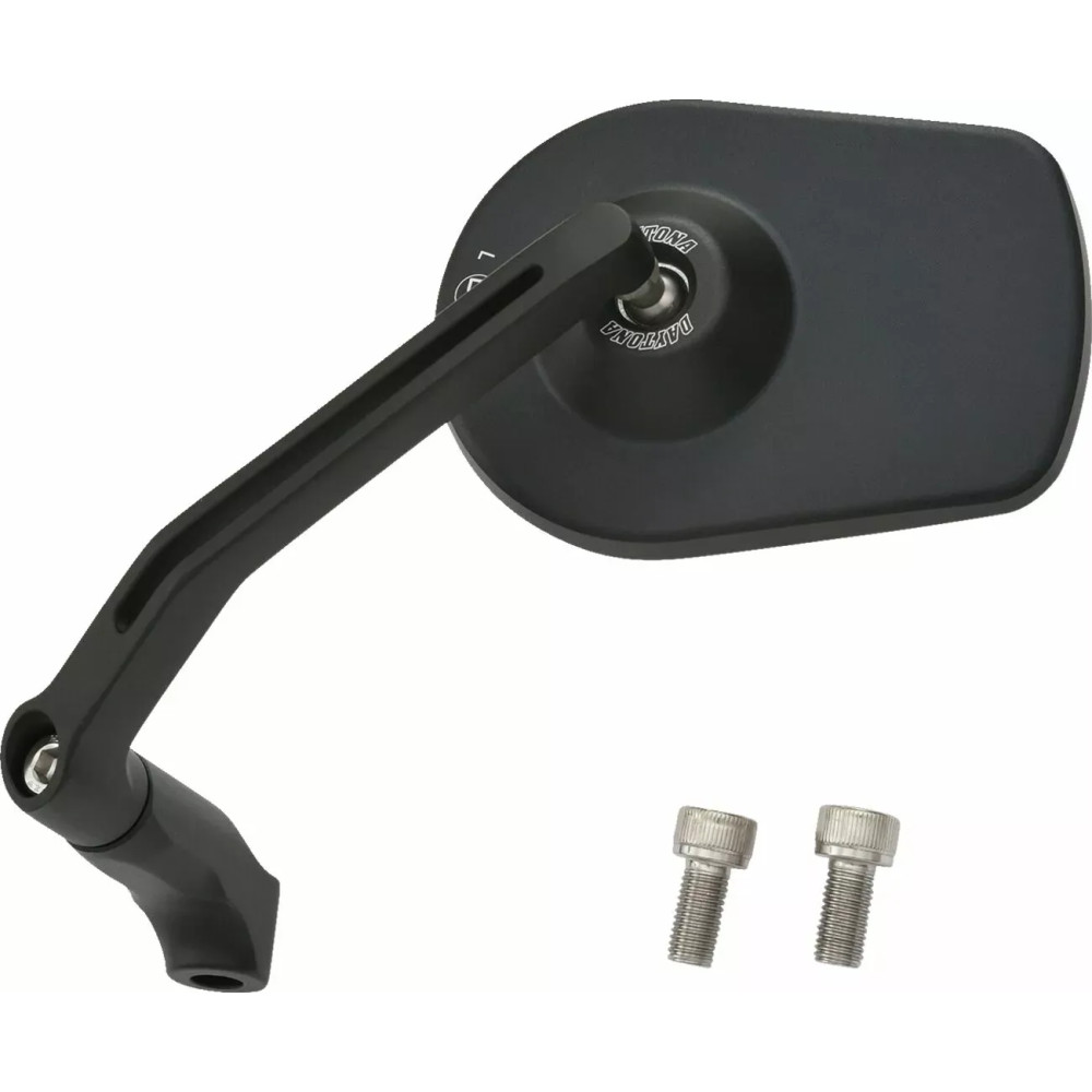 E-Marked Mirror — M10×P1.25 screws, handlebar-end mount, Black