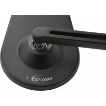 E-Marked Mirror — M10×P1.25 screws, handlebar-end mount, Black