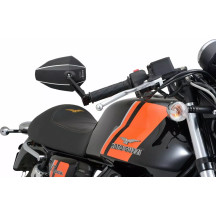 Espejo de extremo de manillar — Negro, Aluminio