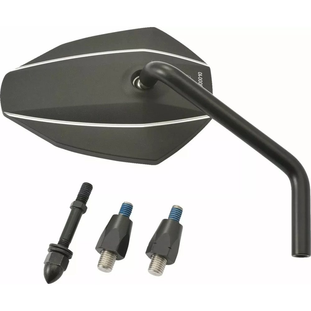 Aluminum Black Mirror — M10 x P1.25 (R/H thread)