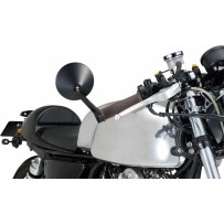 Bar End Mirror — 30 mm clamp, 22.2 & 25.4 mm spacers, black