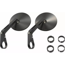 Espejo de extremo de manillar — abrazadera 30 mm, espaciadores 22.2 y 25.4 mm, negro