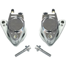 Front and Rear Brake Caliper Kits — 292 mm rotor, Chrome finish, Dual disc