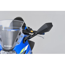 Aluminum ABS Mirror — Black, right or left, handlebar/fairing mount