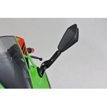 Aluminum ABS Mirror — Black, right or left, handlebar/fairing mount