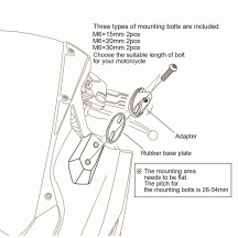Aluminum ABS Mirror — Black, right or left, handlebar/fairing mount