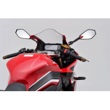 Aluminum ABS Mirror — Black, right or left, handlebar/fairing mount