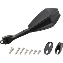 Aluminum ABS Mirror — Black, right or left, handlebar/fairing mount