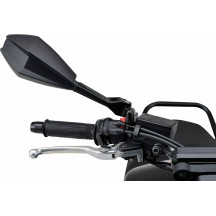 Aluminum ABS Mirror — Black, Side view