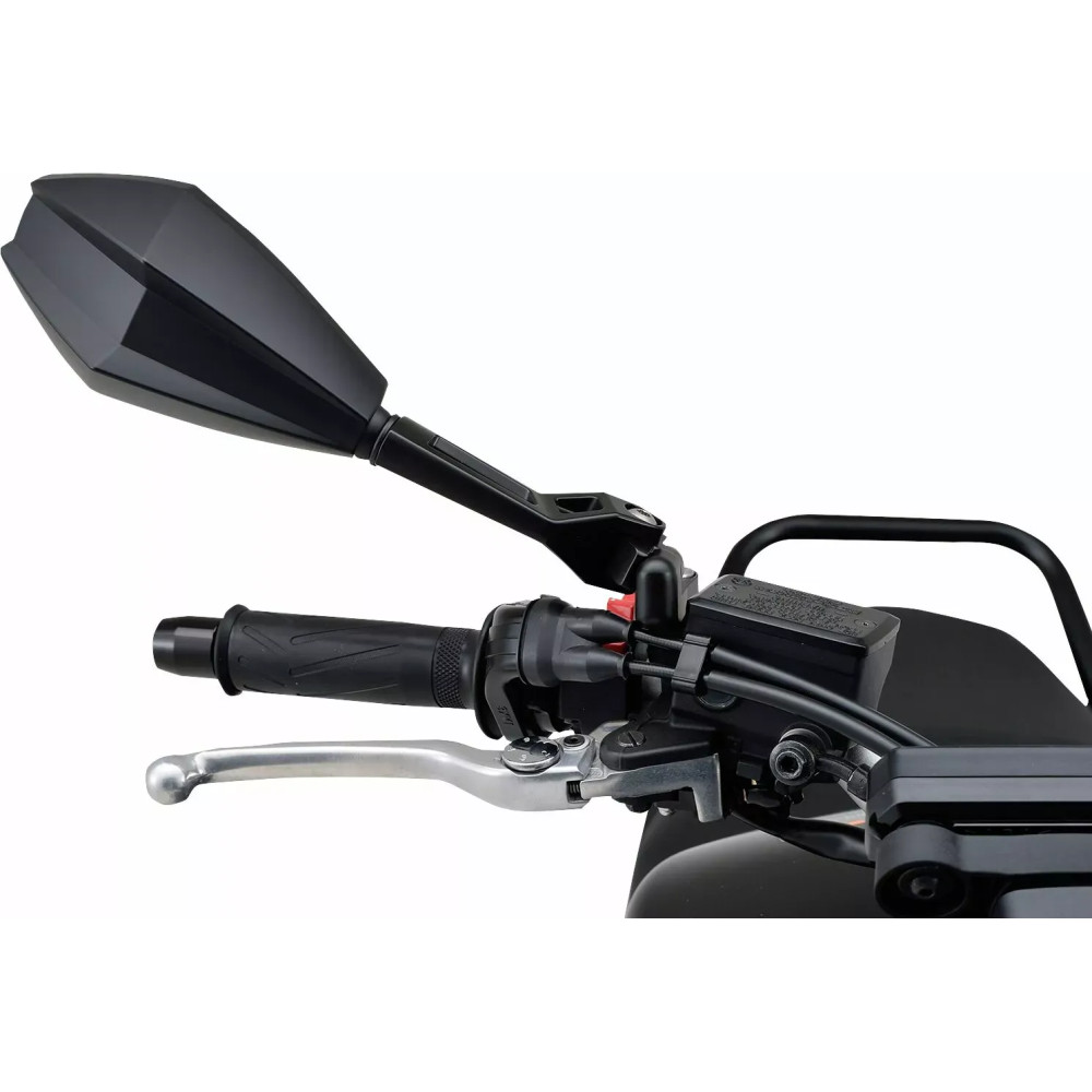 Aluminum ABS Mirror — Black, Side view