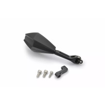 Aluminum ABS Mirror — Black, Side view