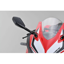 Aluminum ABS Mirror — Right/Left, handle/fairing mount, Black