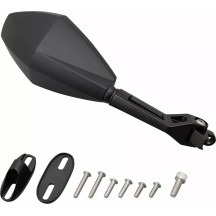 Aluminum ABS Mirror — Right/Left, handle/fairing mount, Black