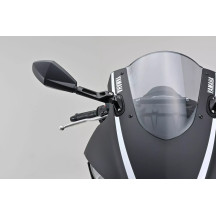 Aluminum ABS Mirror — Right/Left, handle/fairing mount, Black