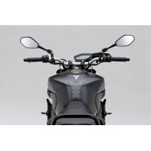 Aluminum ABS Mirror — Black, Side view