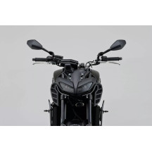 Aluminum ABS Mirror — Black, Side view