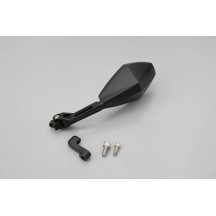 Aluminum ABS Mirror — Black, Side view