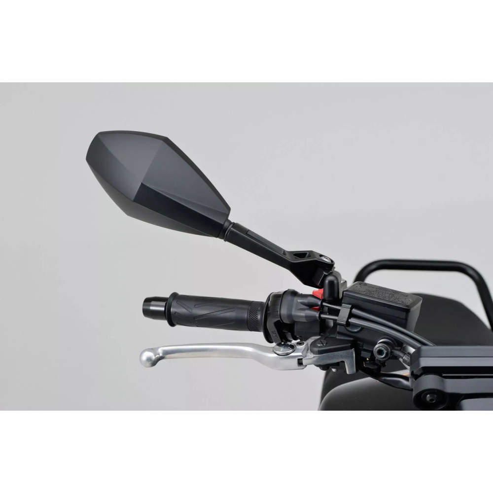 Aluminum ABS Mirror — Black, Side view