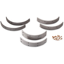 Brake Linings and Rivets Kit — Front, Silver