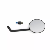 Aluminum Flat Mirror — Black, Aluminum, Flat, Round