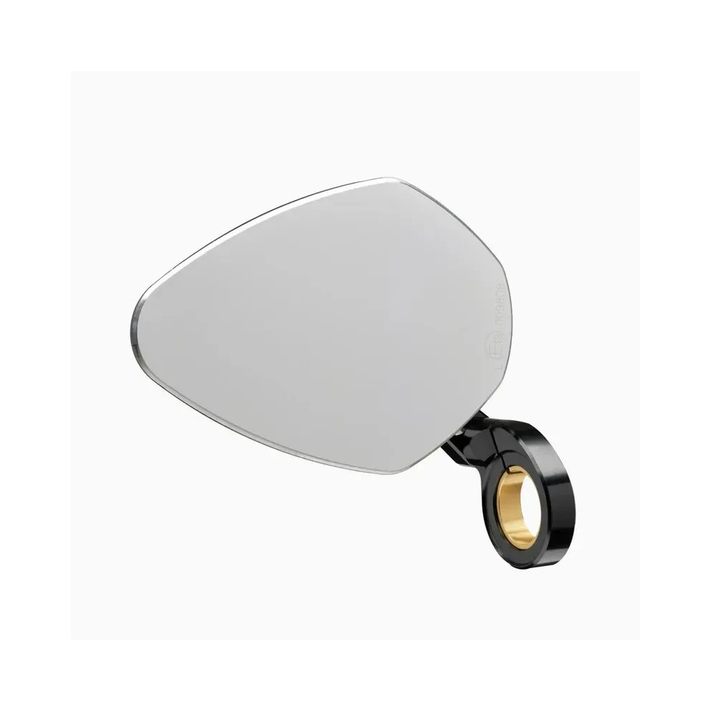 mo.view Sport 60 mm Handlebar End Mirror — Black, clamp 22 mm/1 in, 122×83 mm