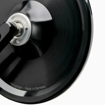 mo.view Classic Flip 110 mm Mirror — 110 mm arm, 99 mm diameter, M10 fit, Black