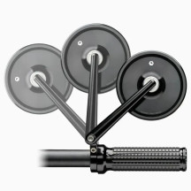 mo.view Classic Pivot 110 mm Mirror — Ø99 mm, clamp 10 mm, fits 7/8" or 1", Black