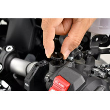 Mirror Plug Bolt — M10 x 1.25 thread, left, black