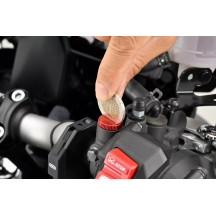 Tapón para espejo con perno — M10 x 1.25, Rojo, Izquierdo