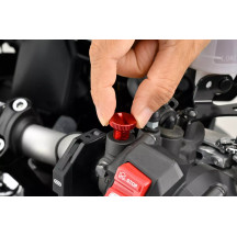 Tapón para espejo con perno — M10 x 1.25, Rojo, Izquierdo