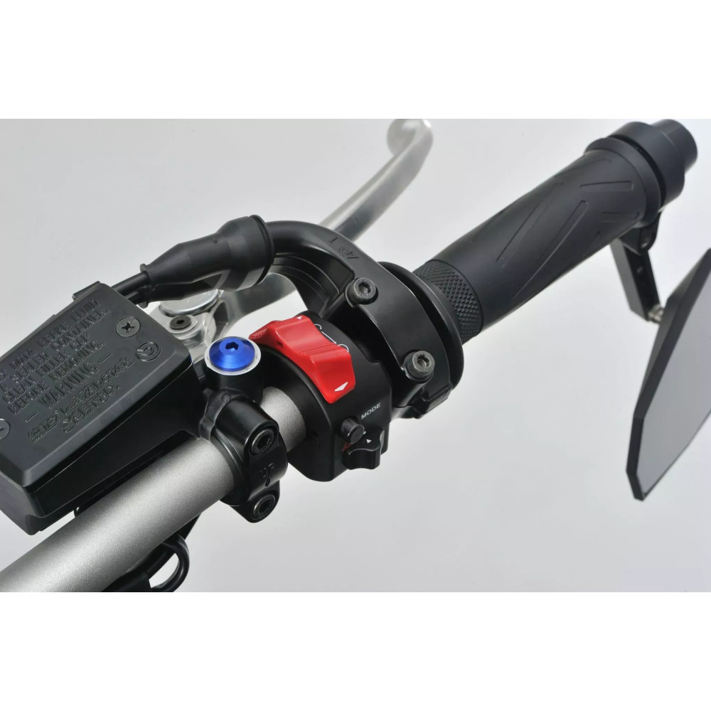 Tapón de tornillo para espejo — M10 x 1.25, azul