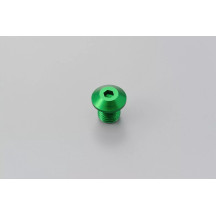 Tornillo tapón de espejo — M10 x 1.25, verde anodizado