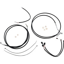 XR Handlebar Installation Kit — ape hanger, 15"–17" handlebar height, 2" risers, Black/Chrome