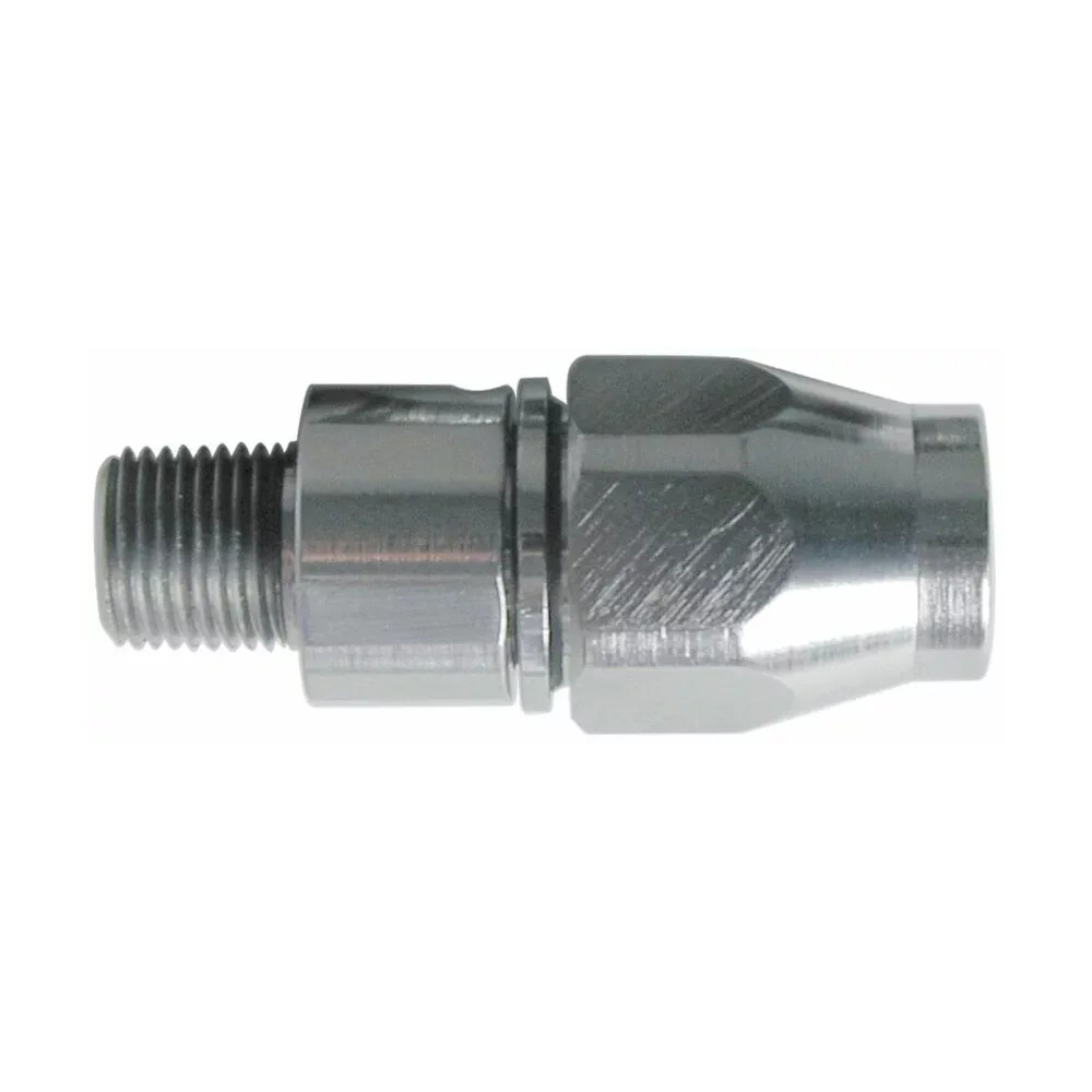 Fitting — oil line, chrome