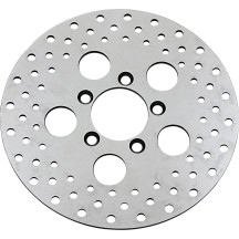 Vintage Drilled Brake Rotor Shovelhead — 254 mm (10"), Silver