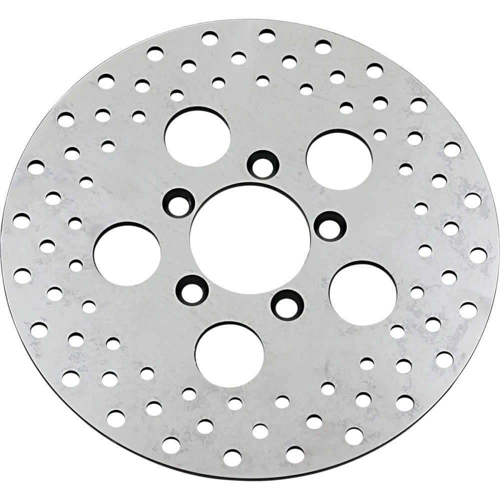 Vintage Drilled Brake Rotor Shovelhead — 254 mm (10"), Silver