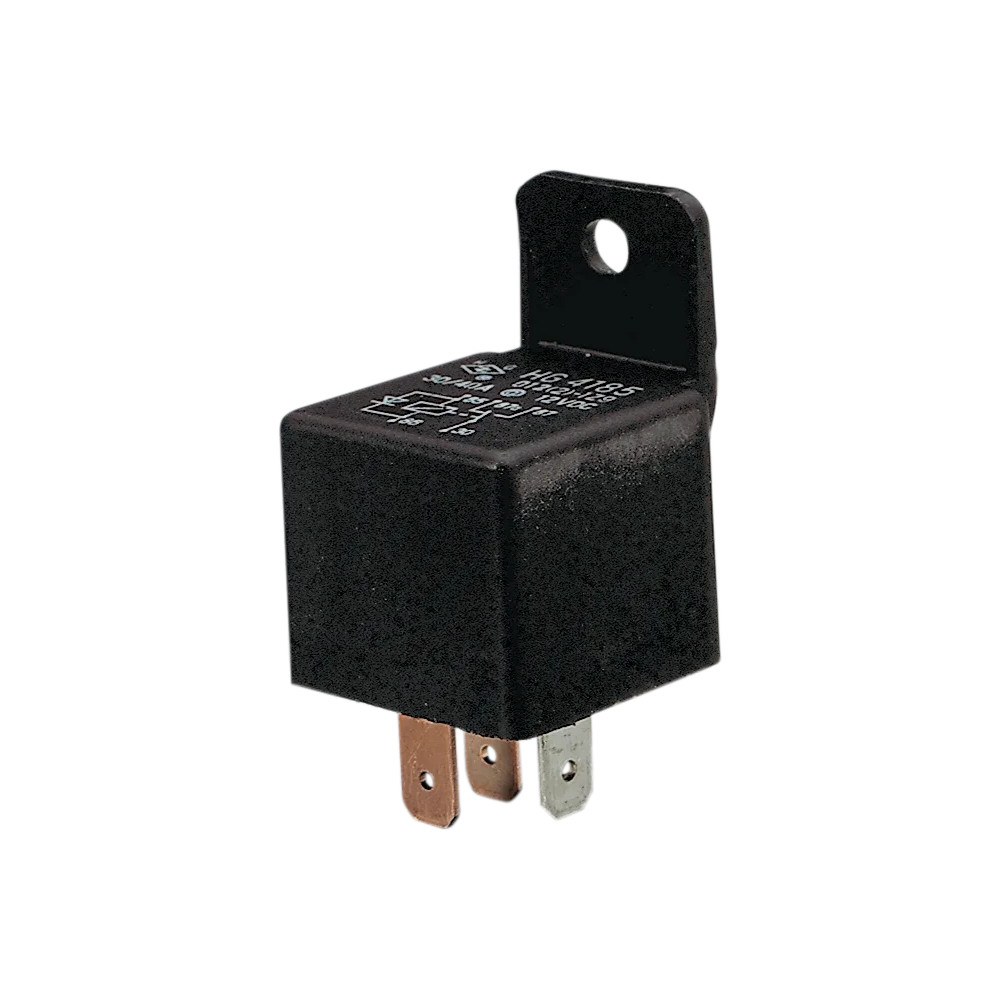 Relé — 12V, motor de arranque, Negro