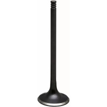 Válvula nitrurada — diámetro cabeza 1.264 in, vástago 0.2347 in, largo 4.05 in, tulipa 24°