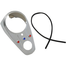 Cubierta de tablero de tres luces — Cromo, para modelos '63–'65 FL