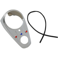 Cubierta de tablero de tres luces — Cromo, para modelos '63–'65 FL