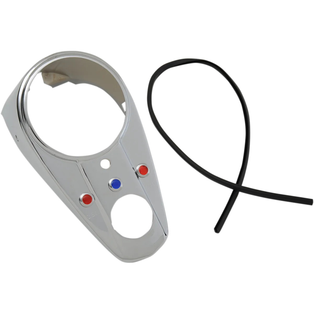 Cubierta de tablero de tres luces — Cromo, para modelos '63–'65 FL