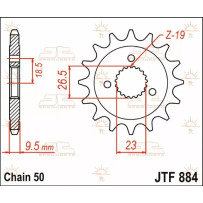 Front Sprocket — 530 chain, 21T, natural